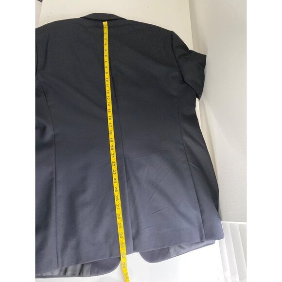 Hart Schaffner Marx Mens Blazer Size 44 Black London Shop Metal Buttons Union Ta - Picture 14 of 15